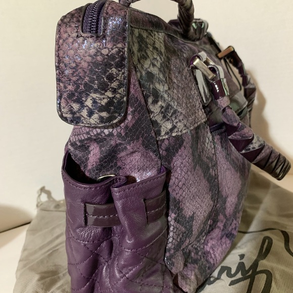 Sharif beautiful Purple leather handbag - Picture 3 of 5